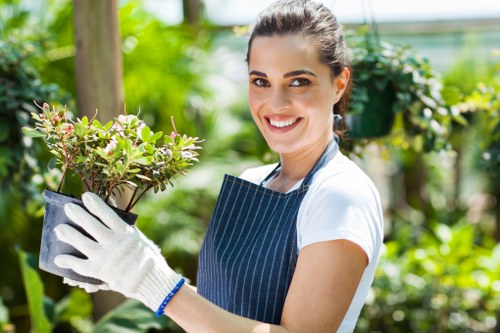 Person using a screen reader while viewing garden maintenance information